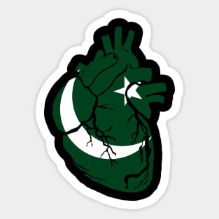 Pakistan flag heart Sticker